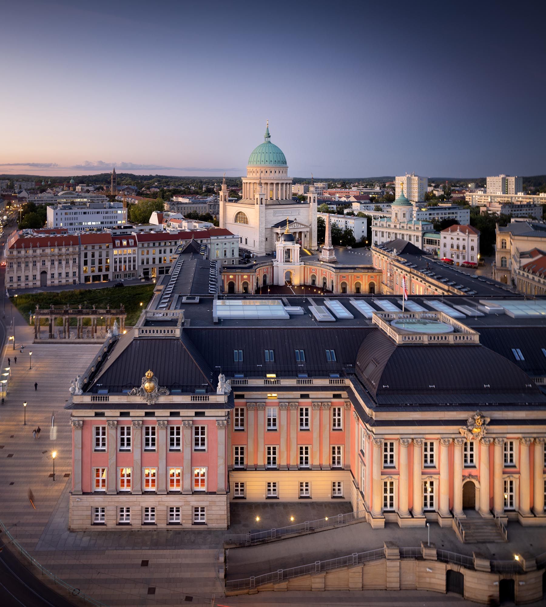 Potsdam Alter Markt with Castle and Nikolai Church; photograph by Vincent Mosch